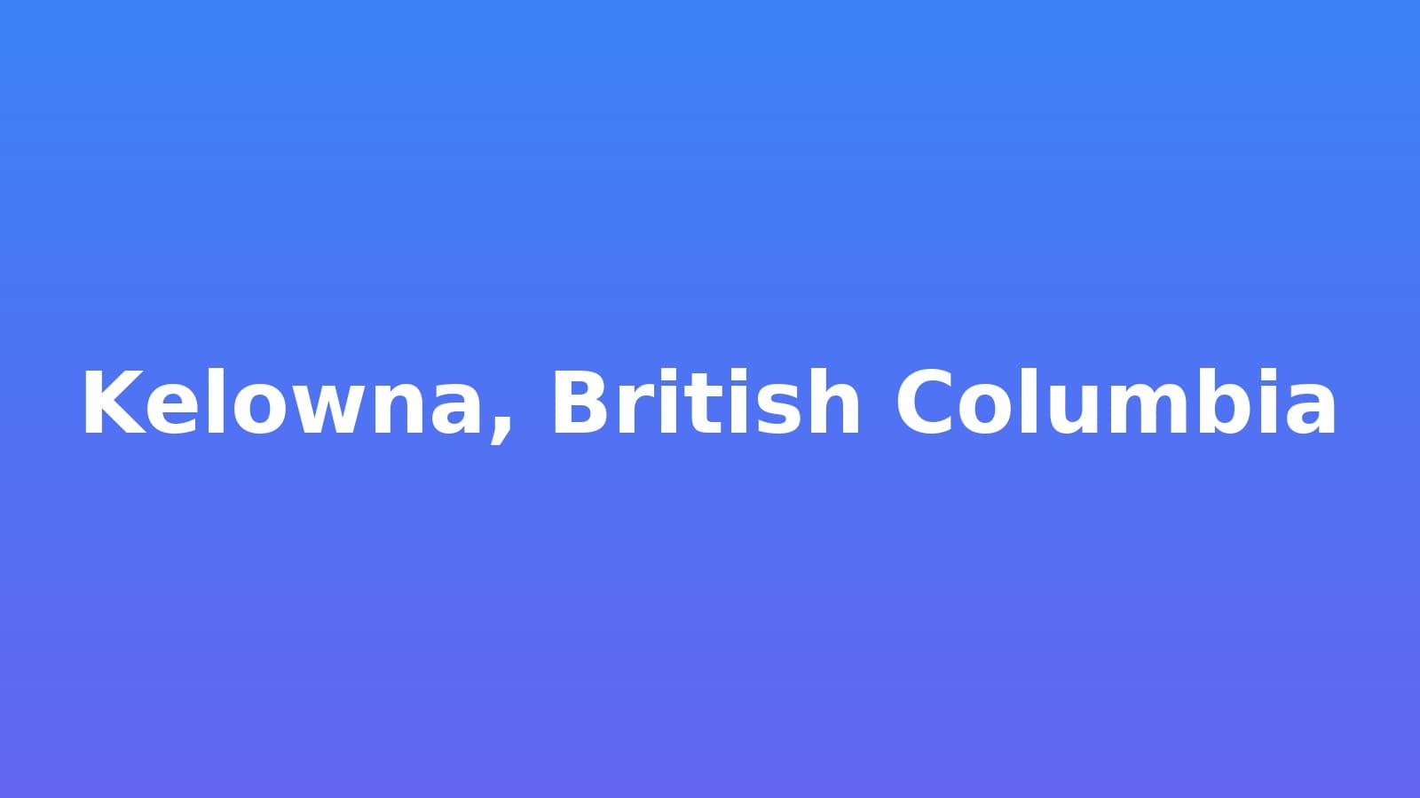 Kelowna, British Columbia