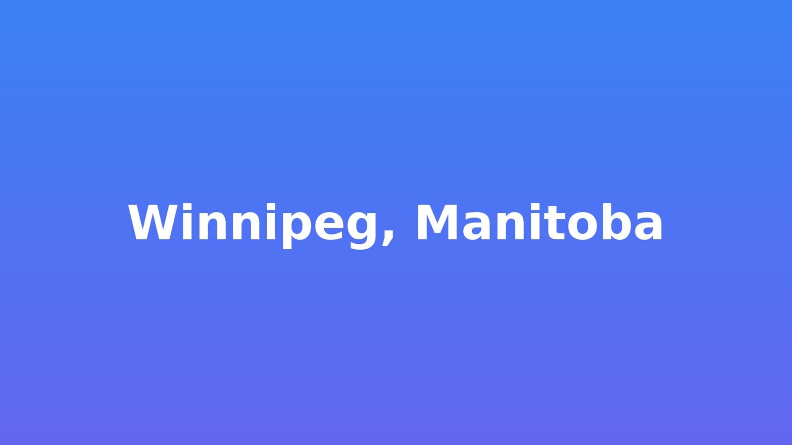 Winnipeg, Manitoba