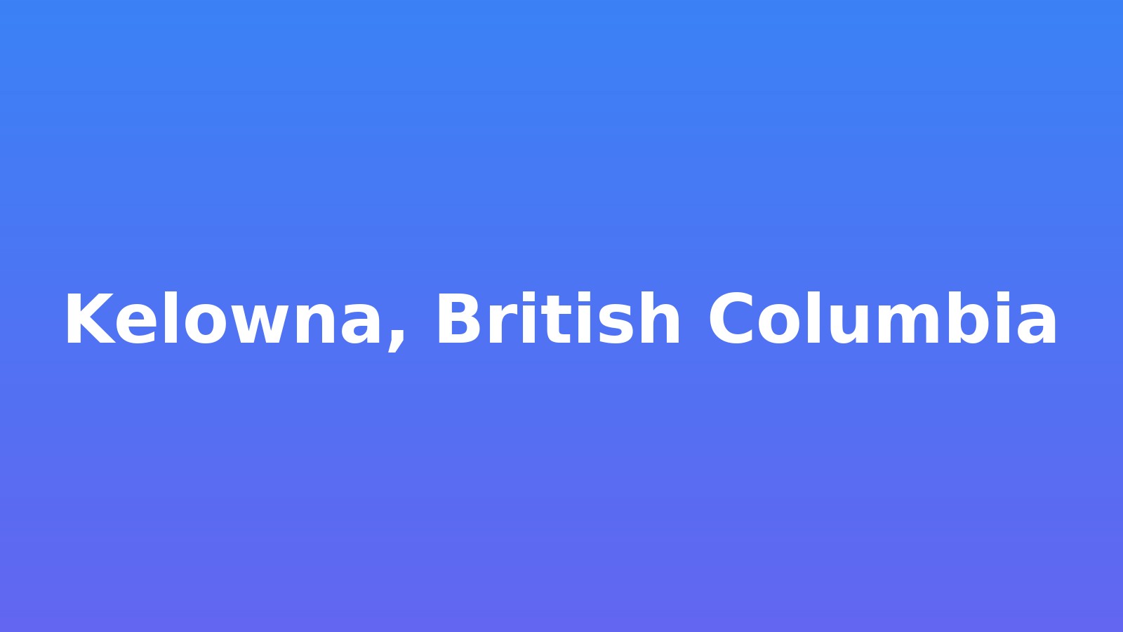 Kelowna, British Columbia