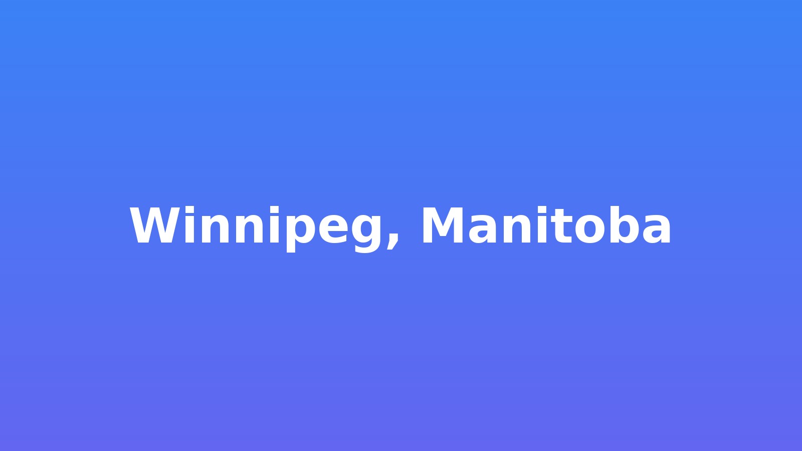 Winnipeg, Manitoba